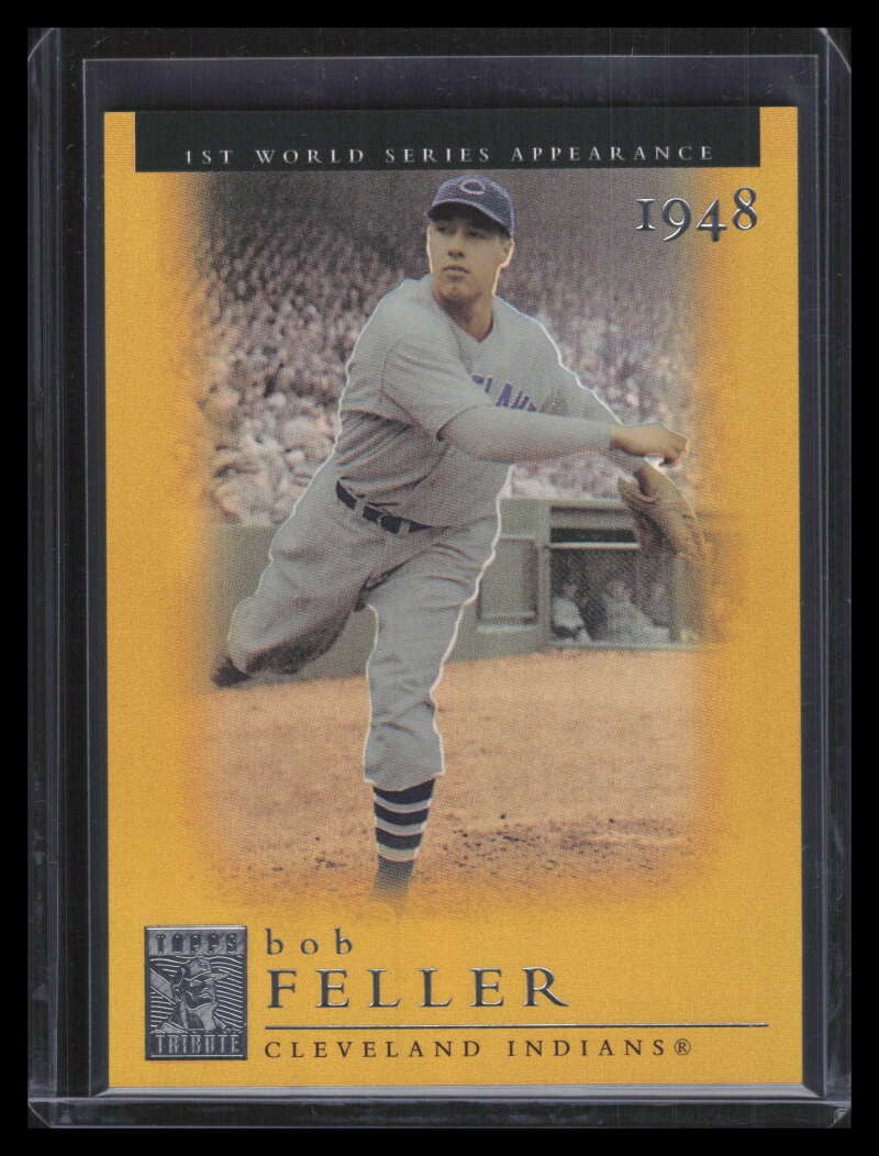 2003 Topps Tribute World Series Gold 95 Bob Feller 48 46/100 1948