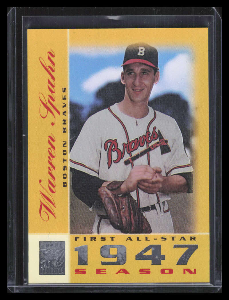 SOLD 151528 2003 Topps Tribute Perennial All-Star Gold 49 Warren Spahn 33/47