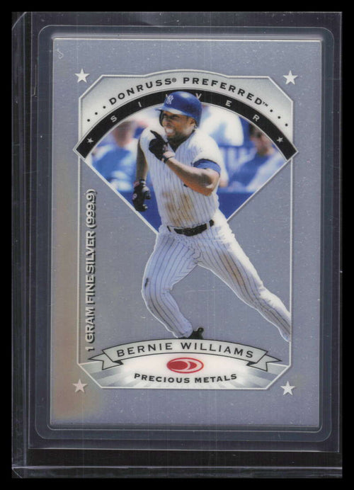 1997 Donruss Preferred Precious Metals 22 Bernie Williams /100 Fine Silver READ