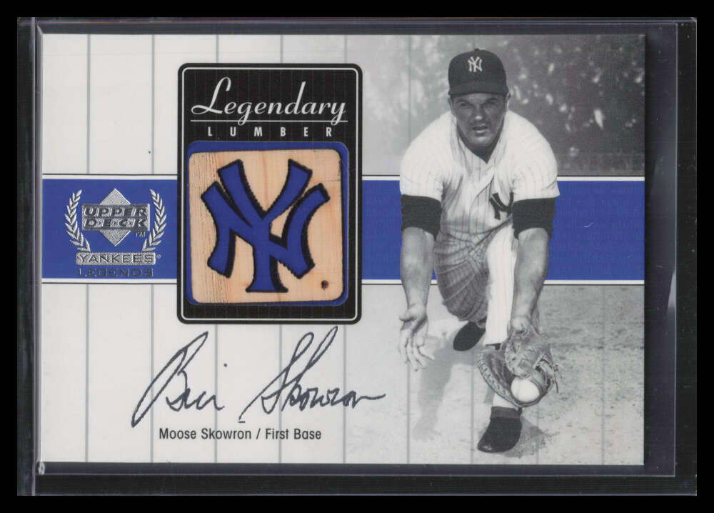 2000 Upper Deck Yankees Legends Legendary Lumber Gold Moose Skowron Bat 140458