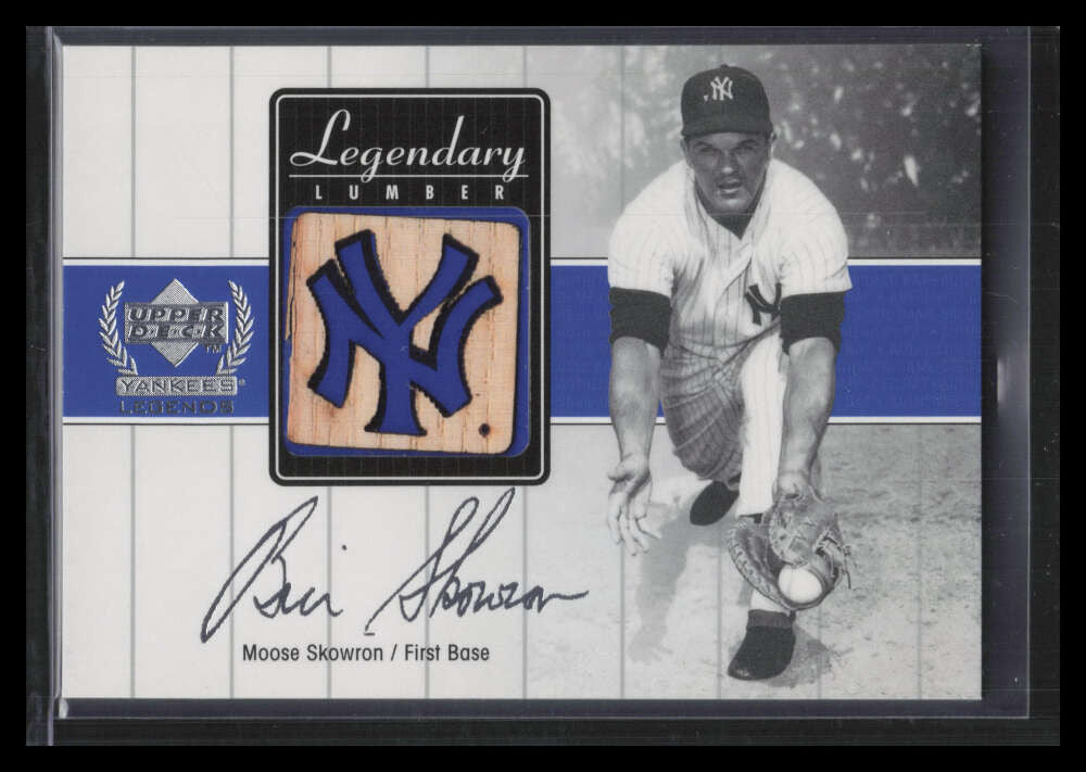 2000 Upper Deck Yankees Legends Legendary Lumber Gold Moose Skowron Bat 140461