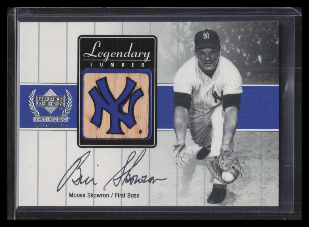 2000 Upper Deck Yankees Legends Legendary Lumber Gold Moose Skowron Bat 140462