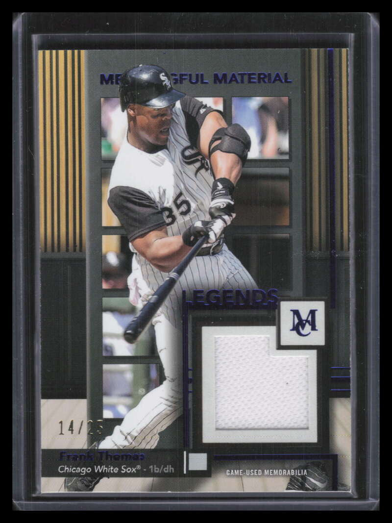 2024 Topps Museum Meaningful Material Legend Sapphire Frank Thomaas Jersey 14/25