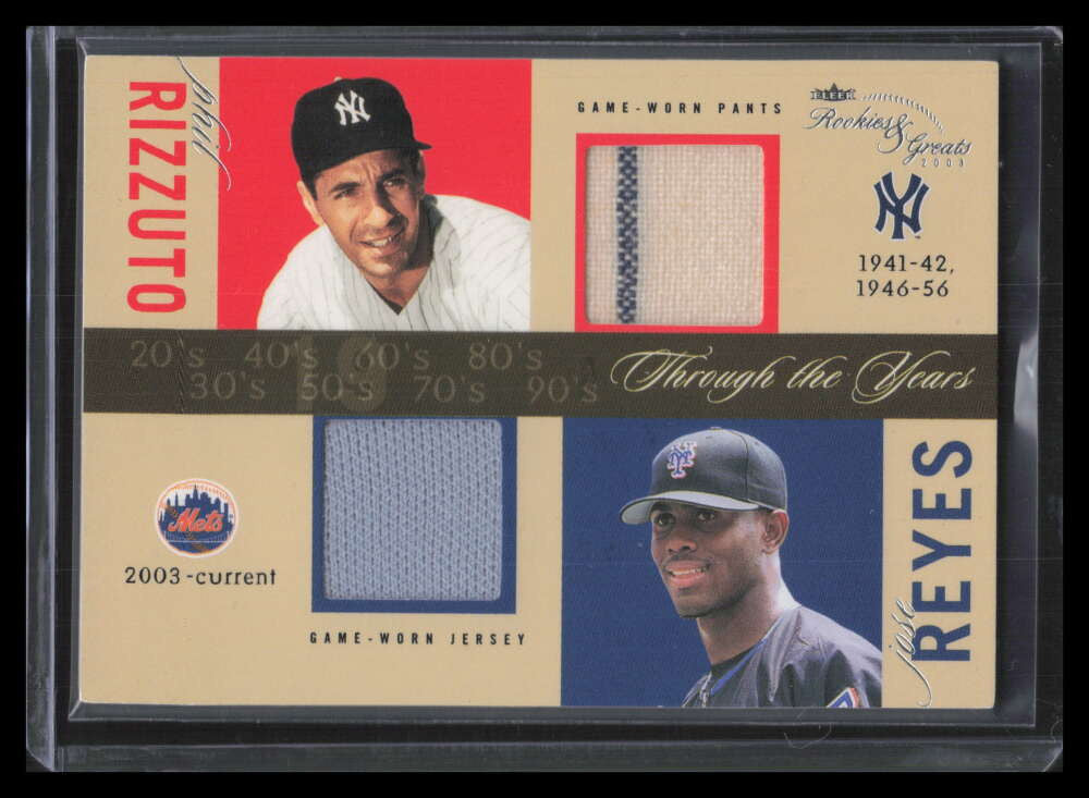 2003 Fleer Rookies Greats Through Years Reyes Phil Rizzuto Pants Jersey 120/360