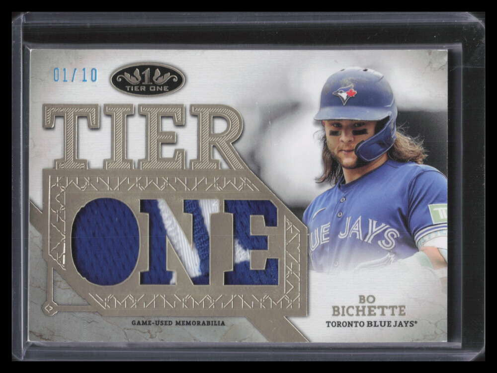 2024 Topps Tier One Die Cut Relics Patch t1rdbb Bo Bichette Patch 1/10