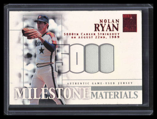 2002 Topps Tribute Milestone Materials Jersey Number NR Nolan Ryan Jersey 26/34