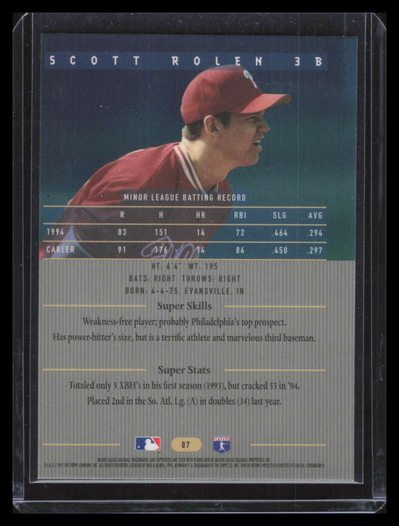 1995 Bowman's Best b87 Scott Rolen Rookie 140962