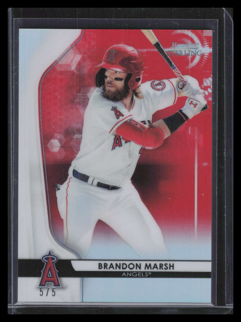 2020 Bowman Sterling Prospects Red Refractor bpr2 Brandon Marsh Rookie 5/5