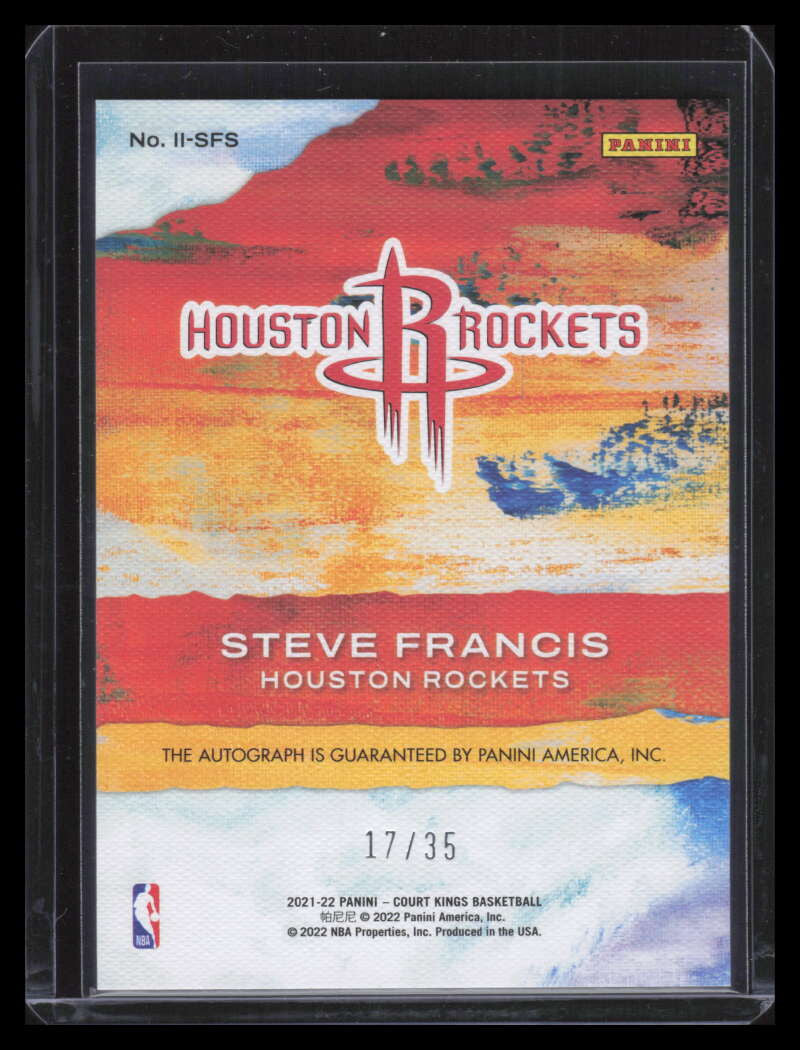 2021-22 Court Kings Impressionist Ink Violet 17 Steve Francis Auto 17/35
