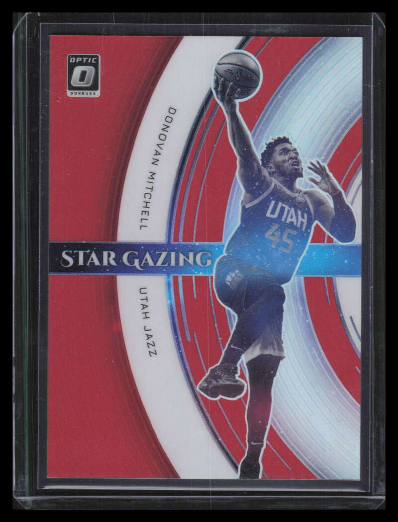 2021-22 Donruss Optic Star Gazing Red Refractor 11 Donovan Mitchell 12/99