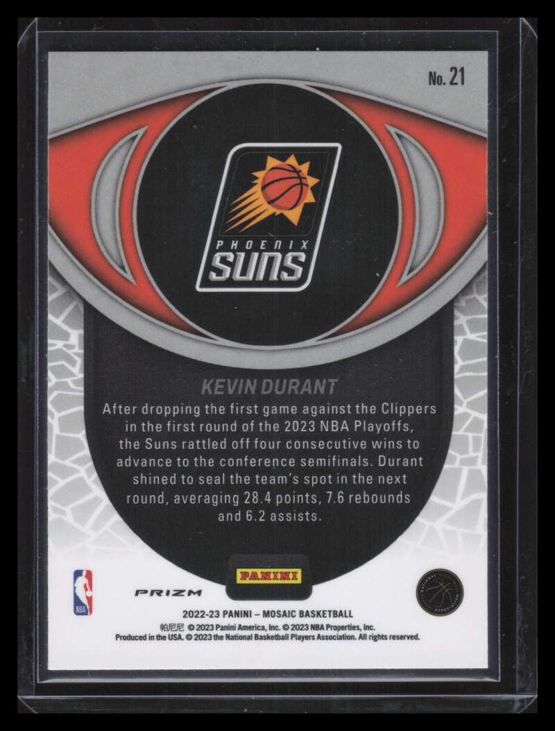 2022-23 Panini Mosaic Overdrive 21 Kevin Durant