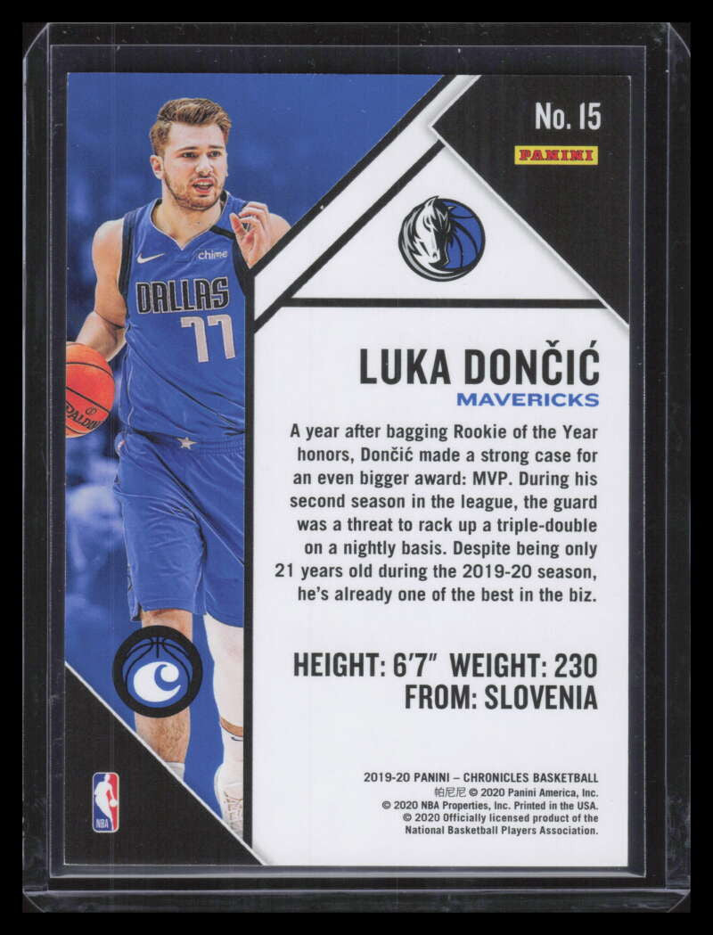 2019-20 Panini Chronicles Blue 15 Luka Doncic 44/99