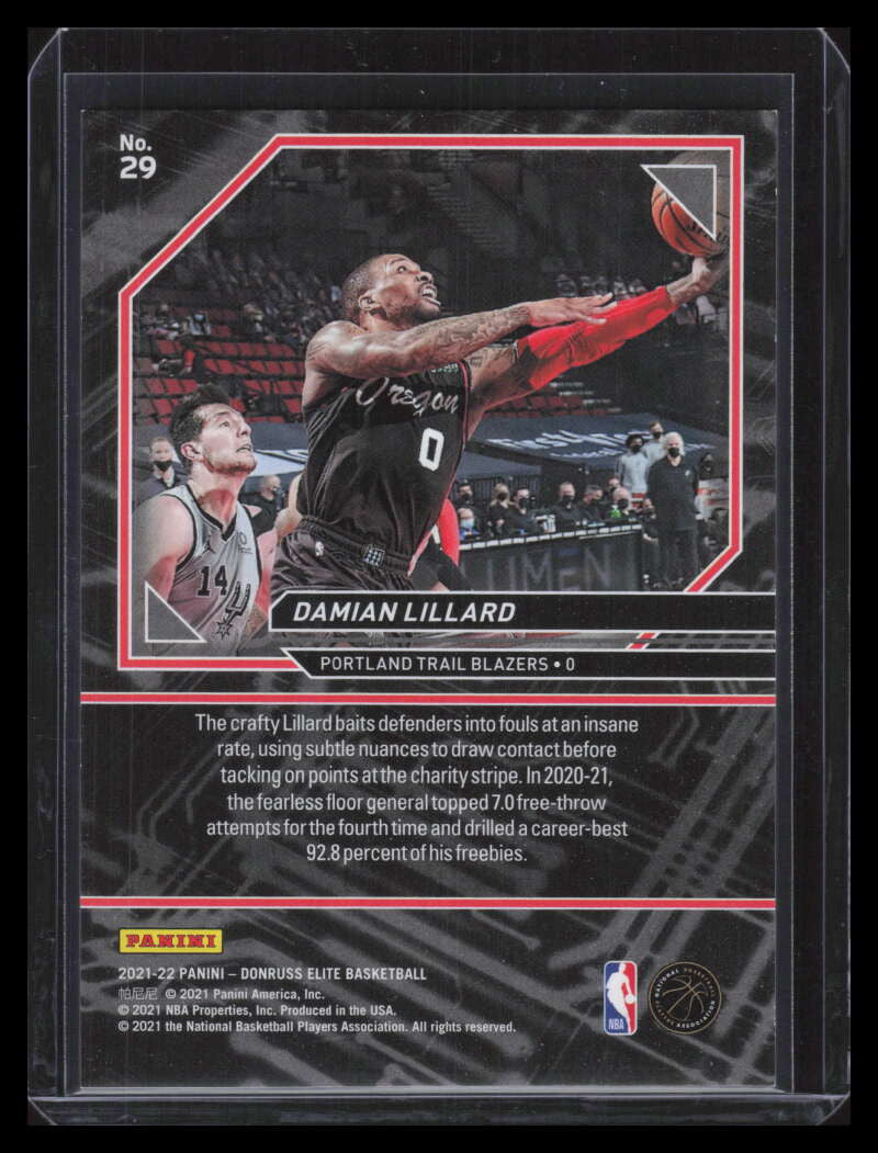 2021-22 Elite Power Formulas Purple 29 Damian Lillard 3/49