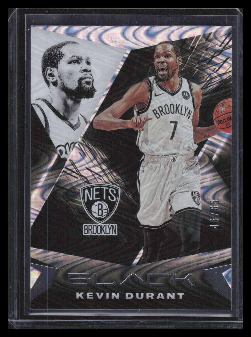 2020-21 Panini Black Silver Swirlorama 65 Kevin Durant 46/65