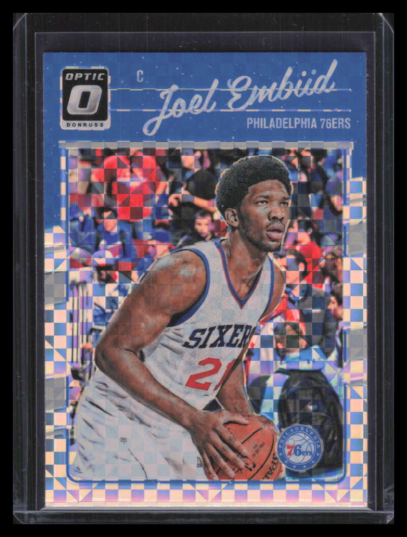 2016-17 Donruss Optic Checkerboard Refractor 1 Joel Embiid