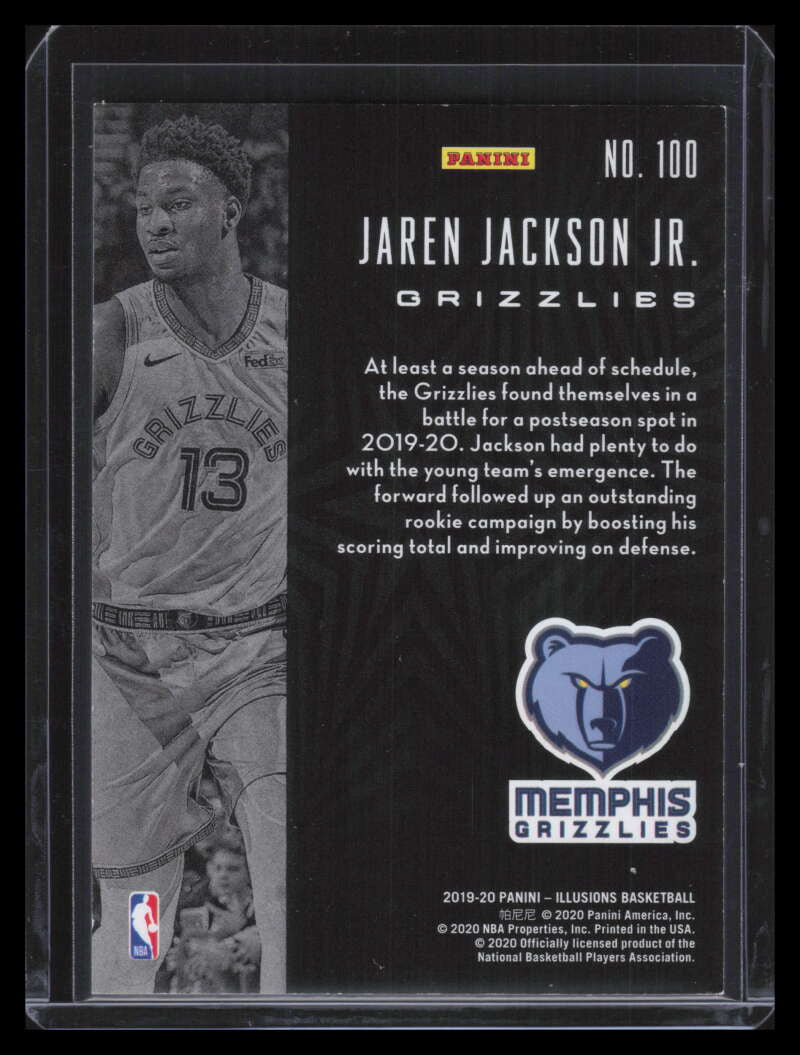 SOLD 151970 2019-20 Panini Illusions Trophy Collection Green 100 Jaren Jackson Jr. 2/5