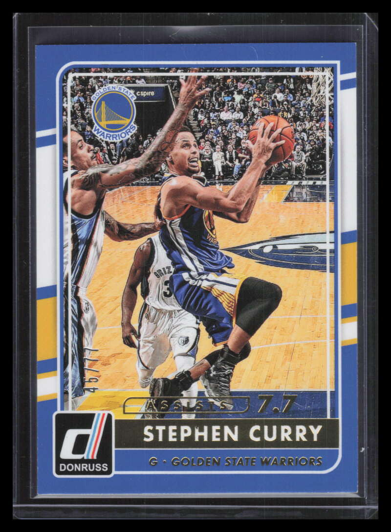SOLD 151986 2015-16 Donruss Assists 120 Stephen Curry 45/77
