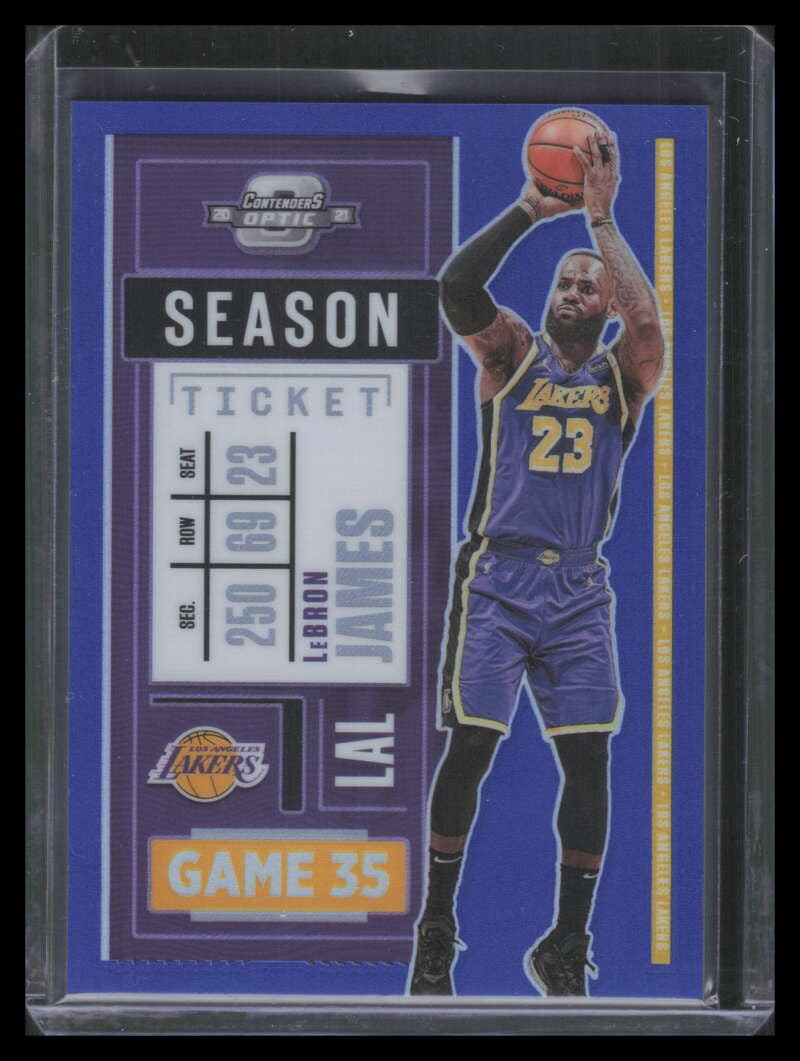 SOLD 152003 2020-21 Panini Contenders Optic Blue 81 LeBron James 26/99