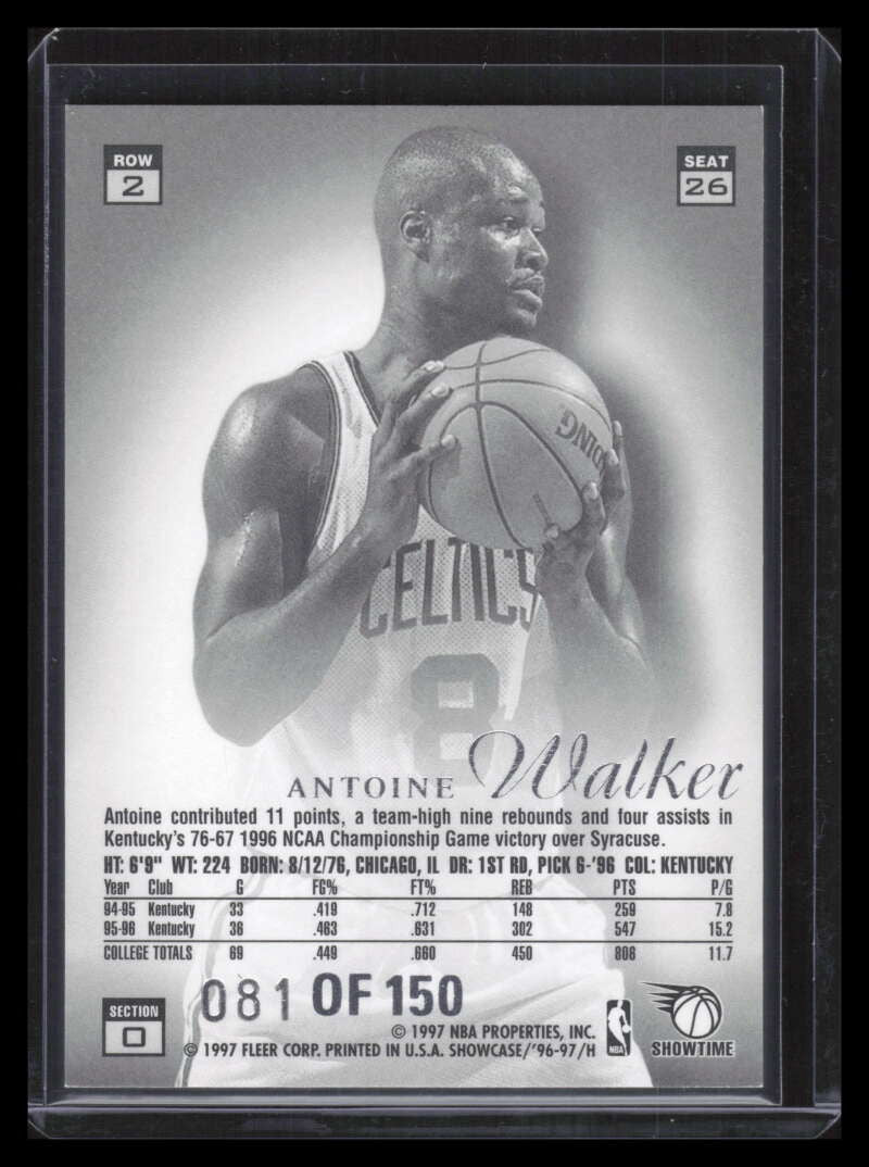1996-97 Flair Showcase Legacy Collection Row 2 26 Antoine Walker Rookie 81/150