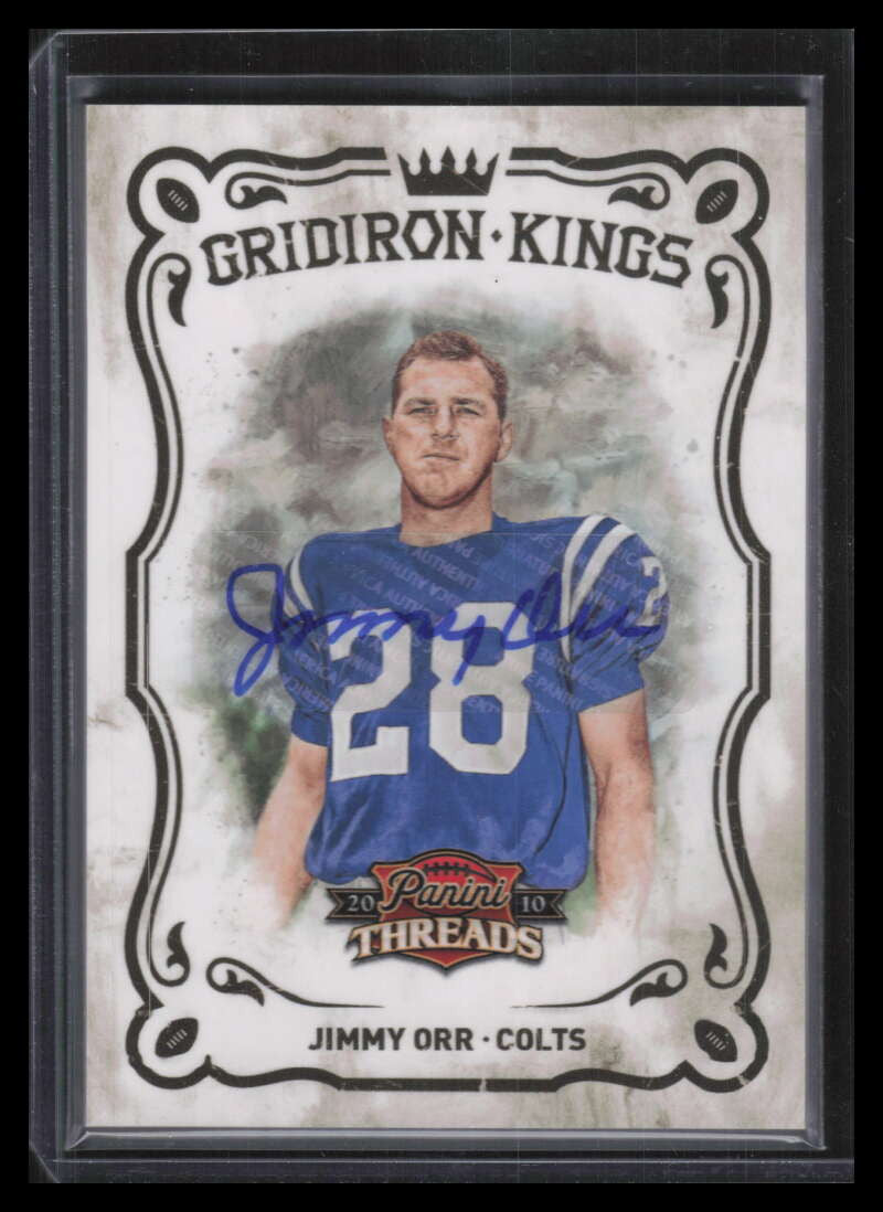 2010 Panini Threads Gridiron Kings Autographs 5 Jimmy Orr Auto 22/50