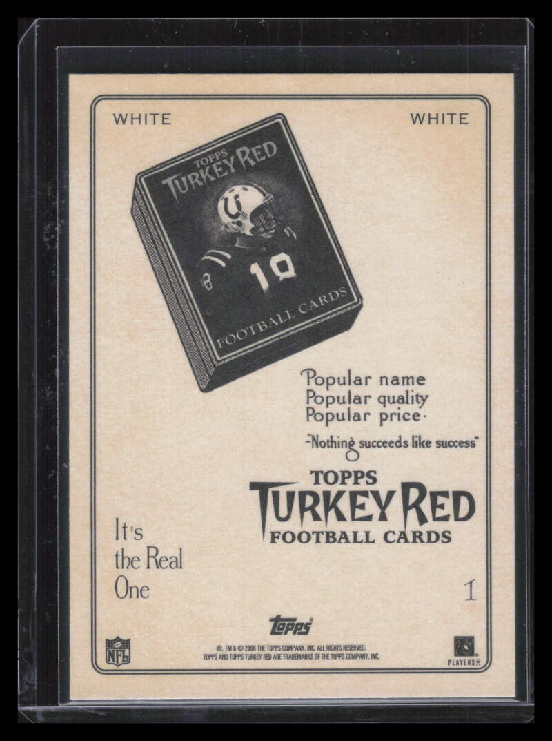 2005 Topps Turkey Red White 1b Eli Manning Ad Back