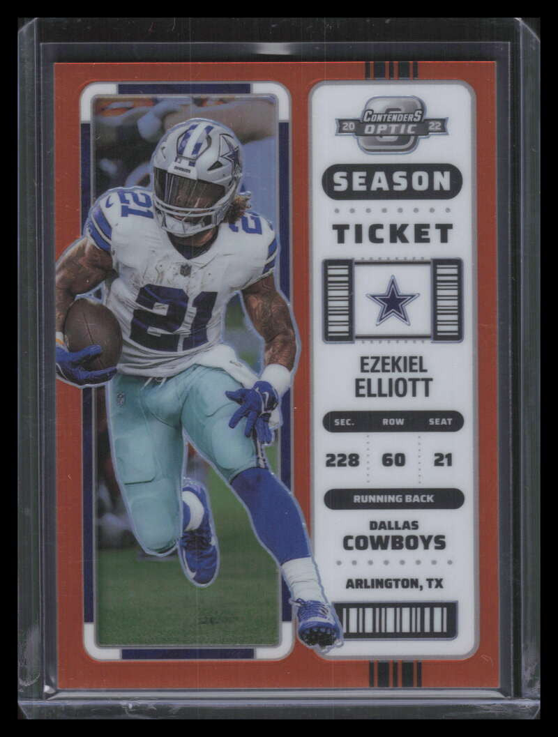 2022 Panini Contenders Optic Orange 16 Ezekiel Elliott 22/50