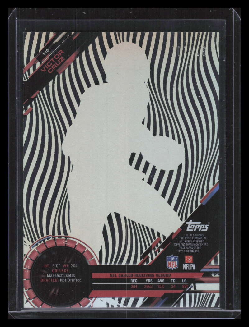 2015 Topps High Tek Gold Rainbow Diffractor 110 Victor Cruz 32/50