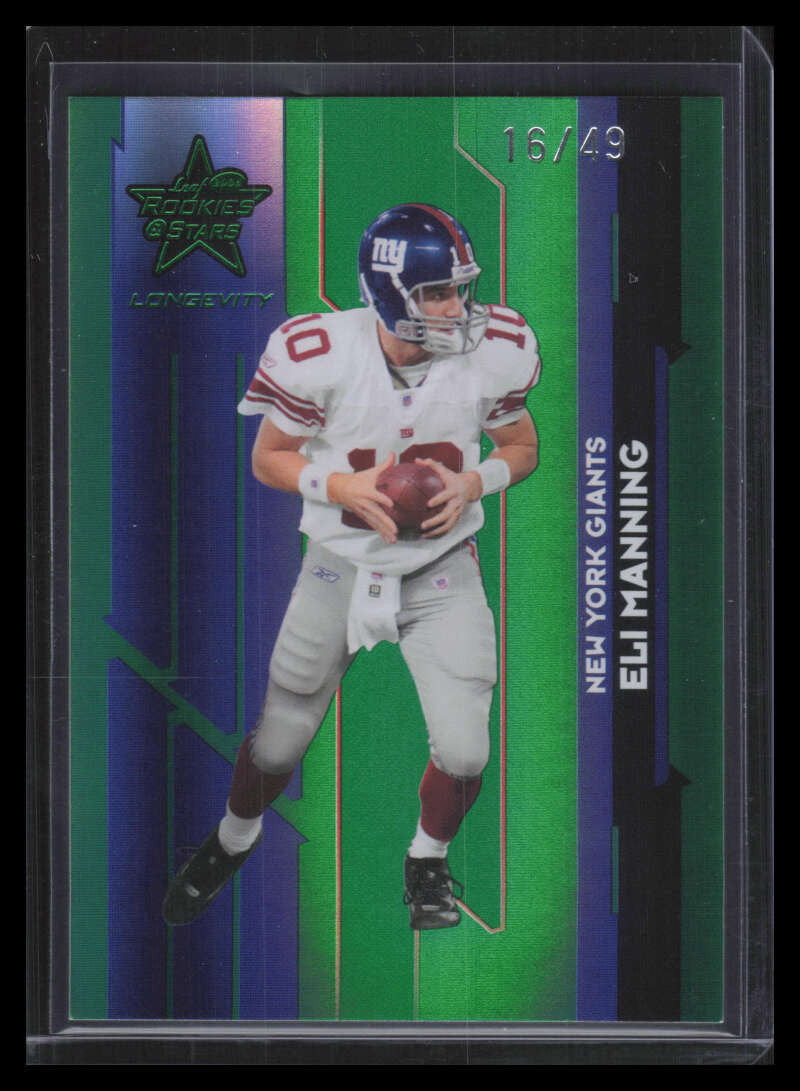 2006 Leaf Rookies and Stars Longevity Target Emerald 69 Eli Manning 16/49