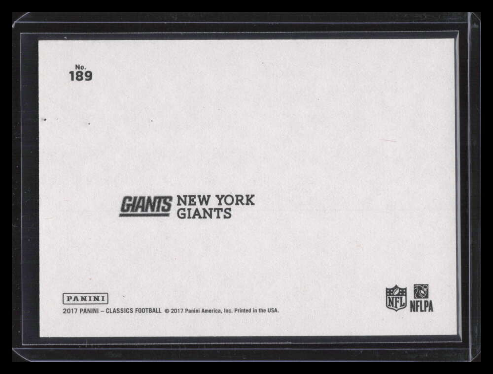 2017 Classics Blank Back 189 Lawrence Taylor 30/50