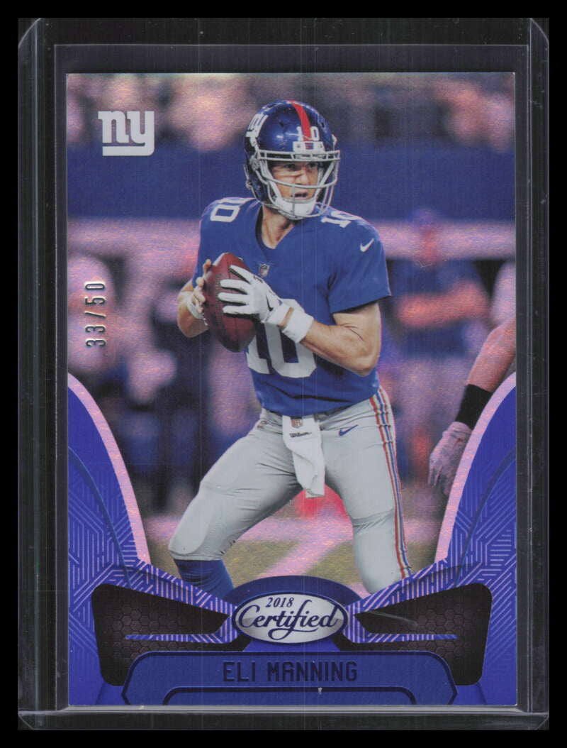 2018 Certified Mirror Blue 48 Eli Manning 33/50