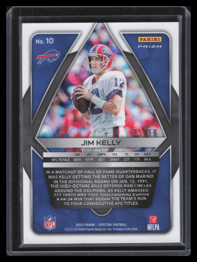 2020 Panini Spectra Neon Blue 10 Jim Kelly 35/60