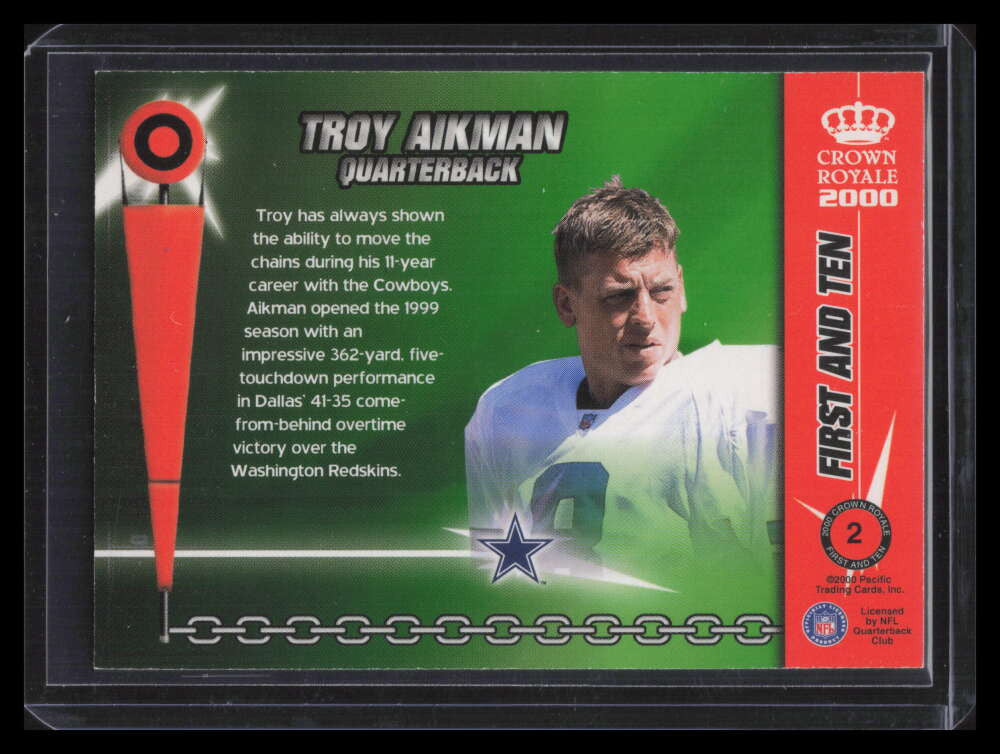 2000 Crown Royale First and Ten 2 Troy Aikman 167/375