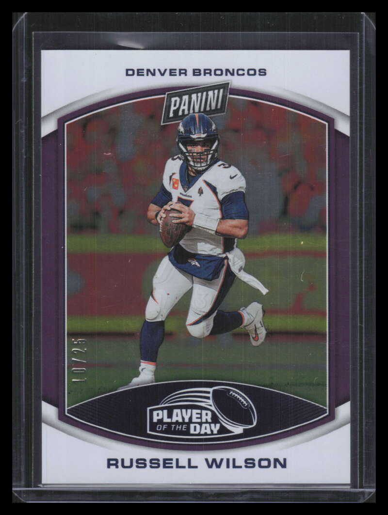 2023 Panini Player of the Day Purple 43 Russell Wilson 10/25