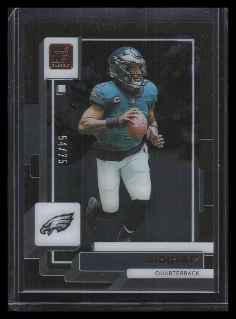 2022 Clearly Donruss Orange 38 Jalen Hurts 54/75