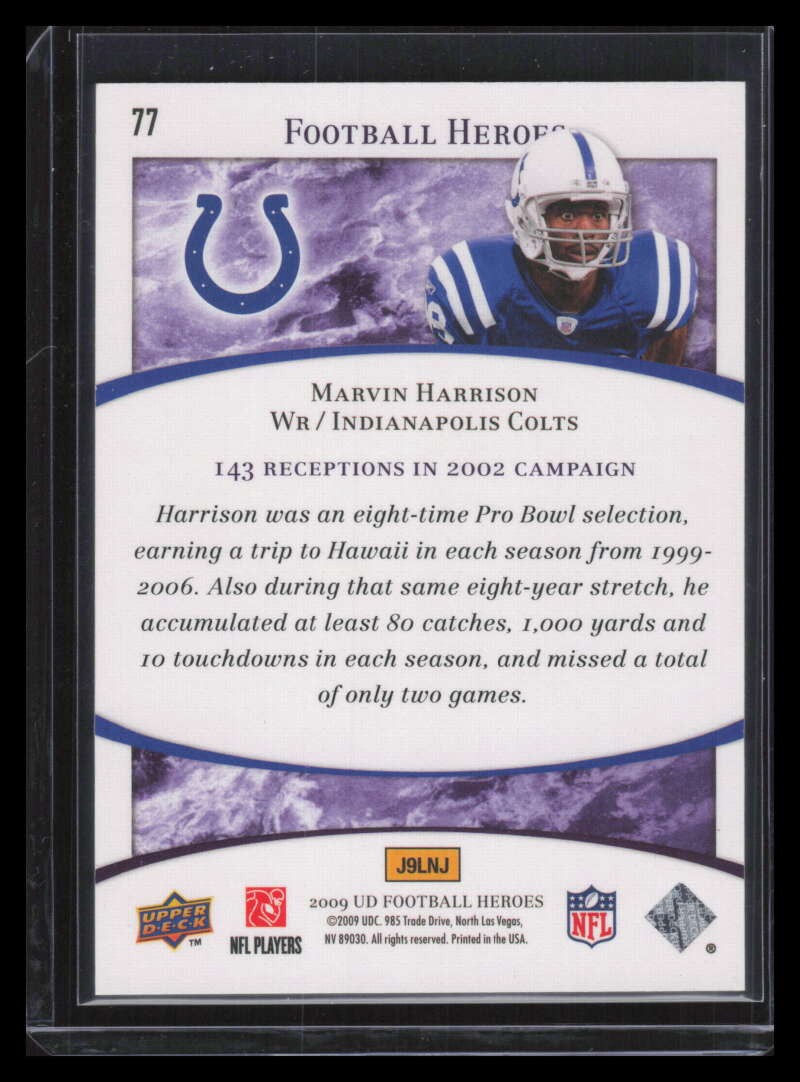2009 Upper Deck Heroes Purple 77 Marvin Harrison 2/10