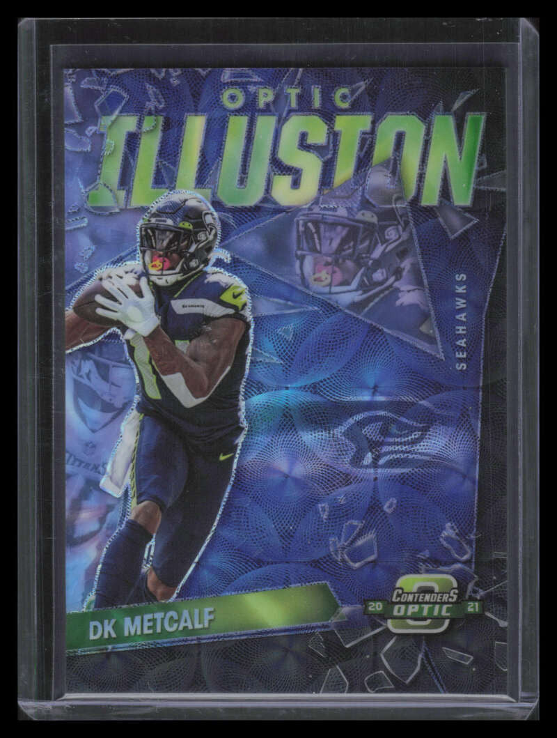 2021 Panini Contenders Optic Optic Illusion Black Scope 19 D. K. Metcalf 5/25