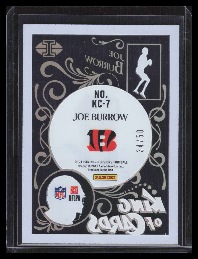 2021 Panini Illusions King of Cards Black 7 Joe Burrow 34/50