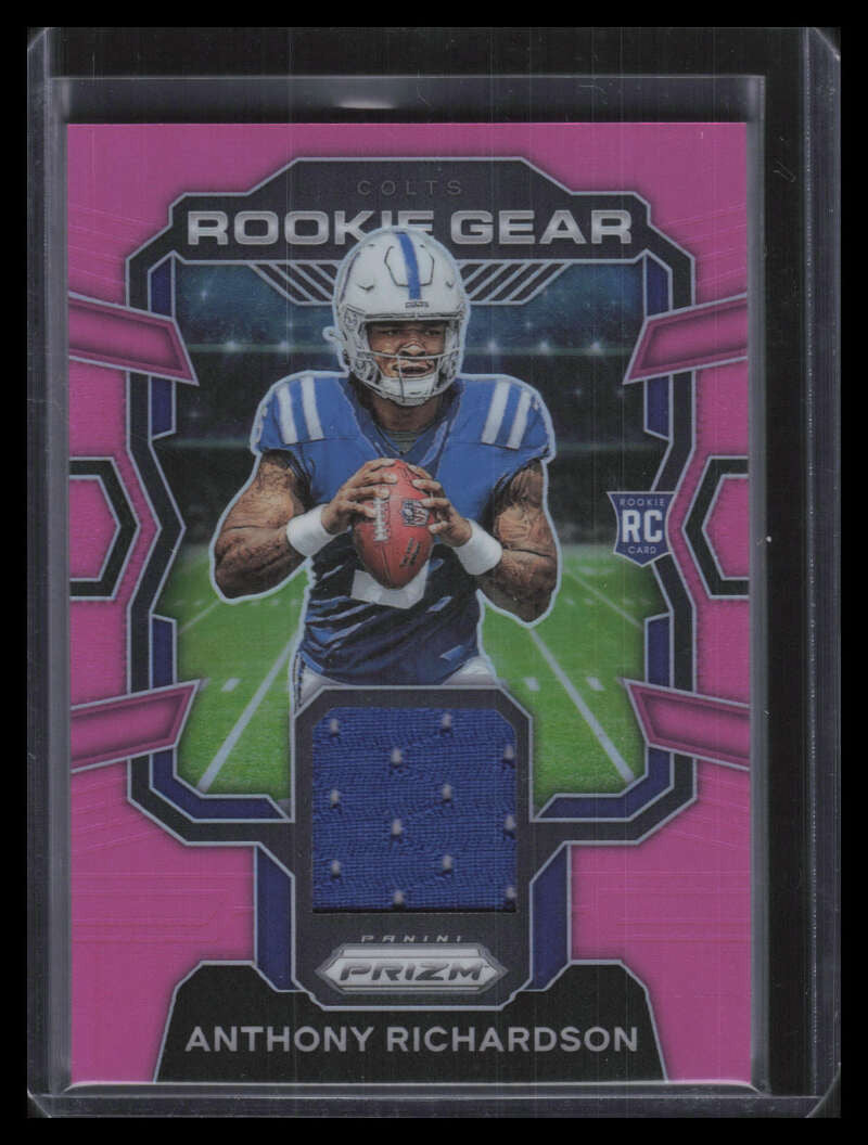 2023 Panini Prizm Rookie Gear Prizms Pink 3 Anthony Richardson Rookie Jersey