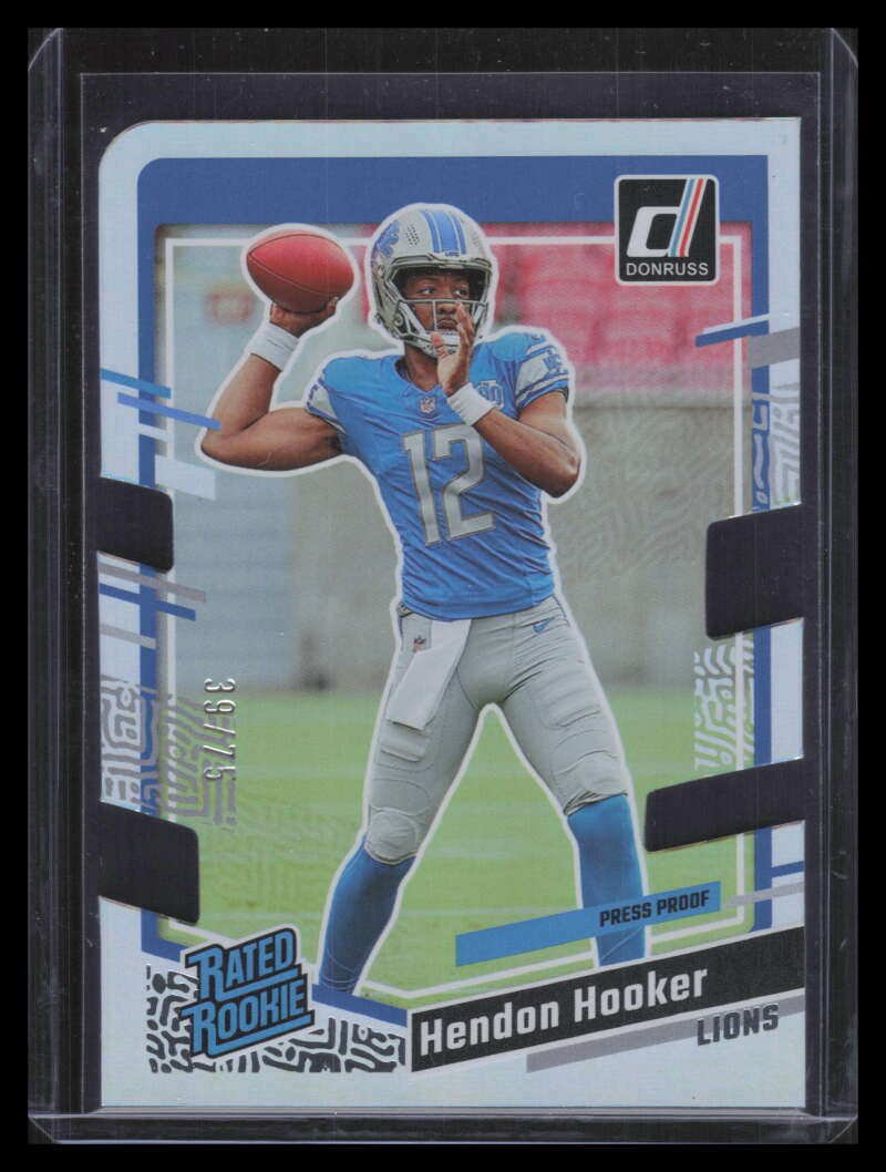 DELETE 152449 2023 Donruss Press Proof Silver Die Cut 329 Hendon Hooker RR Rated Rookie 39/75
