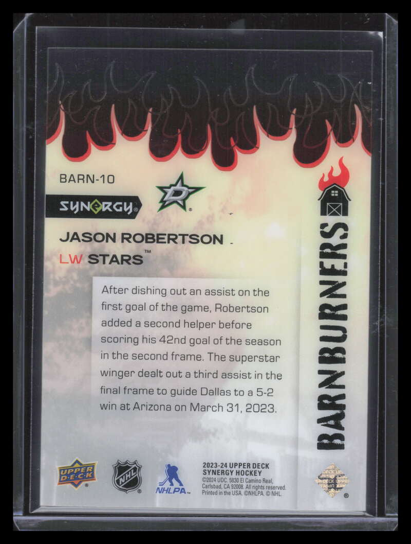 2023-24 Synergy Barnburners barn10 Jason Robertson