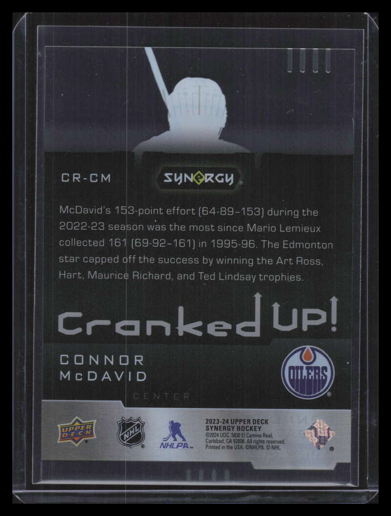 2023-24 Synergy Cranked Up Blue CRCM Connor McDavid 180/399
