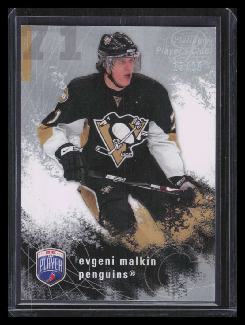 2007-08 Be A Player Player's Club Platinum 157 Evgeni Malkin 13/25