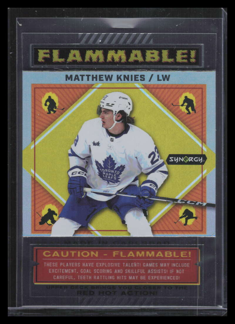2023-24 Synergy Flammable fl3 Matthew Knies Rookie