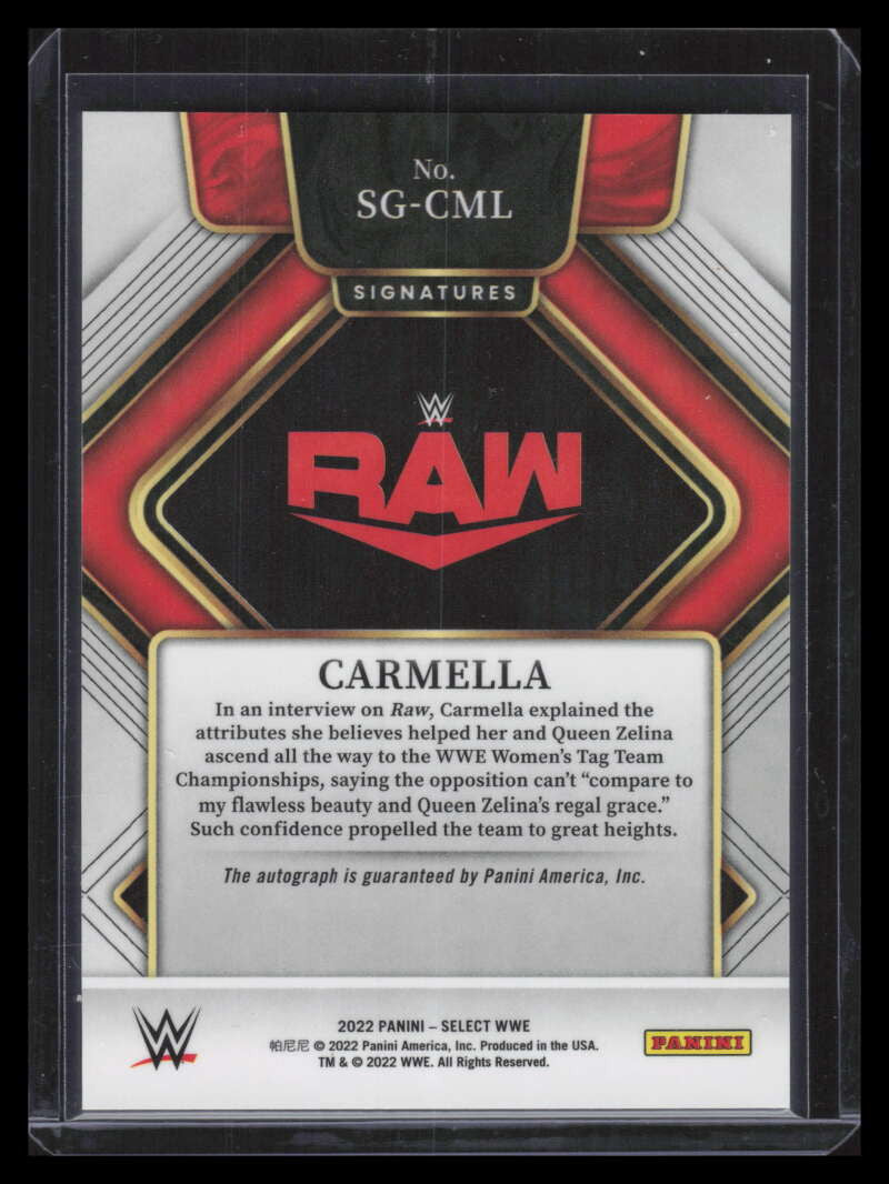 2022 Select WWE Signatures SGCML Carmella Auto