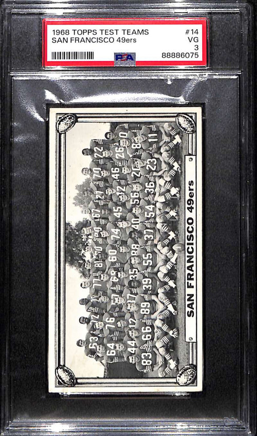 1968 Topps Test Teams 14 San Francisco 49ers PSA 3 VG