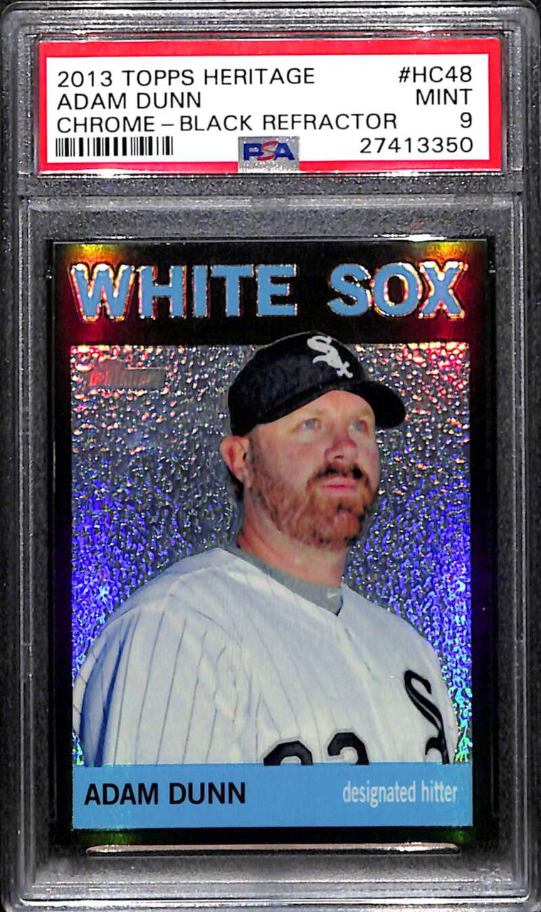 2013 Topps Heritage Chrome Black Refractor hc48 Adam Dunn 21/64 PSA 9 MINT