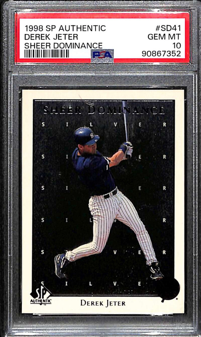 1998 SP Authentic Sheer Dominance sd41 Derek Jeter PSA 10 GEM MT