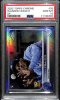 SOLD 152677 2022 Topps Chrome Photo Variations 35 Wander Franco Catching Ball Rookie PSA 10