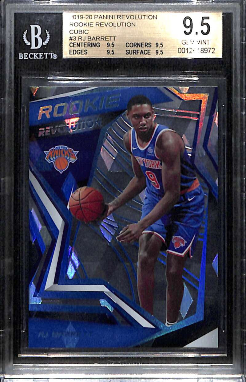 DELETE 152682 2019-20 Panini Revolution Cubic 3 RJ Barrett Rookie 46/50 BGS 9.5 GEM MINT
