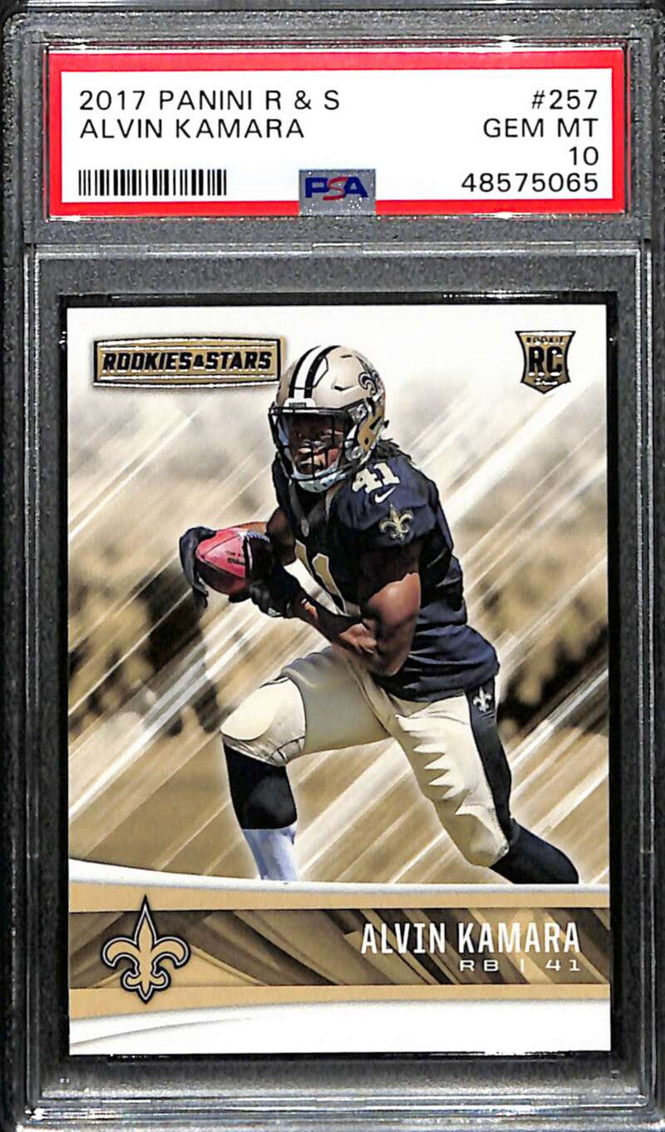 2017 Rookies and Stars 257 Alvin Kamara Rookie PSA 10 GEM MT